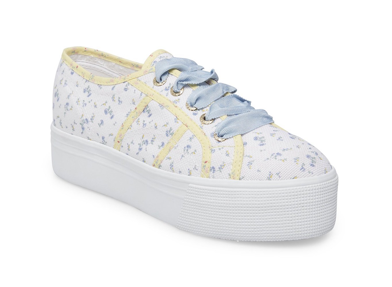 Espadrille Feminino Branco/Azuis - Superga 2790 Fancotbindingsw - MCSLY-8974